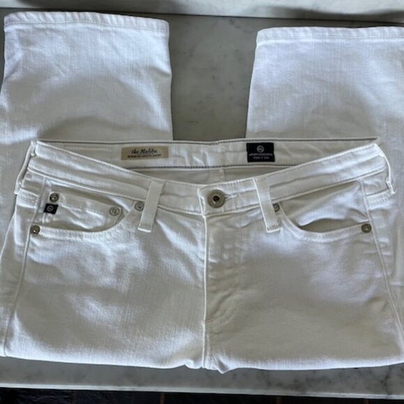 AG ADRIANO GOLDSCHMIED The Malibu Bermuda Length Shorts White Denim 27 - Picture 3 of 16